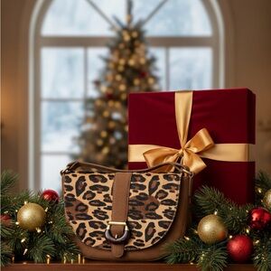 Sharif Leopard Print Crossbody Bag